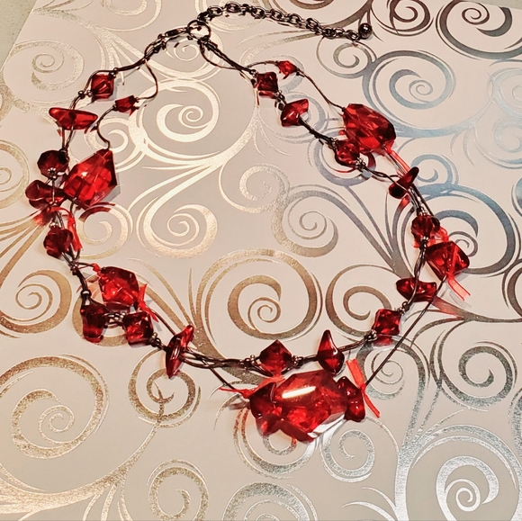 Vintage Unique Red Rock Necklace - Picture 2 of 6